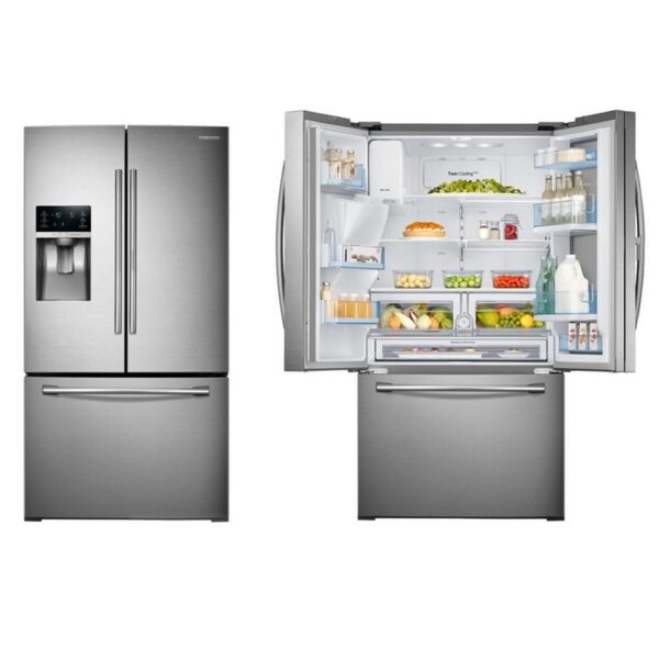 Geladeira / Refrigerador French Door 665 litros Food Showcase Digital Inverter Inox RF28HDEDBSR/AZ - Samsung 110 V 1