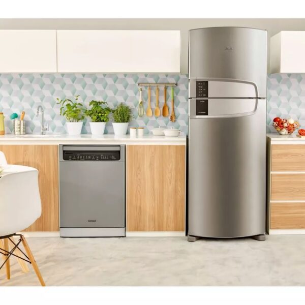 Geladeira / Refrigerador Duplex 405 litros Filtro Bem Estar Frutaria Inox - CRM52AKANA - Consul 110 V 6