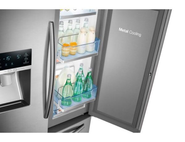Geladeira / Refrigerador French Door 665 litros Food Showcase Digital Inverter Inox RF28HDEDBSR/AZ - Samsung 110 V 12