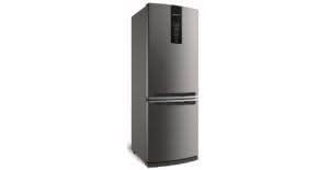 Geladeira / Refrigerador Inverse 478 litros Frost Free Turbo Ice e Adega Inox - BRE58AKBNA - Brastemp 220 V 12
