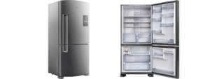 Geladeira / Refrigerador Inverse 573 litros Smart Ice Frost Free Inox - BRE80AKBNA - Brastemp 220 V 12