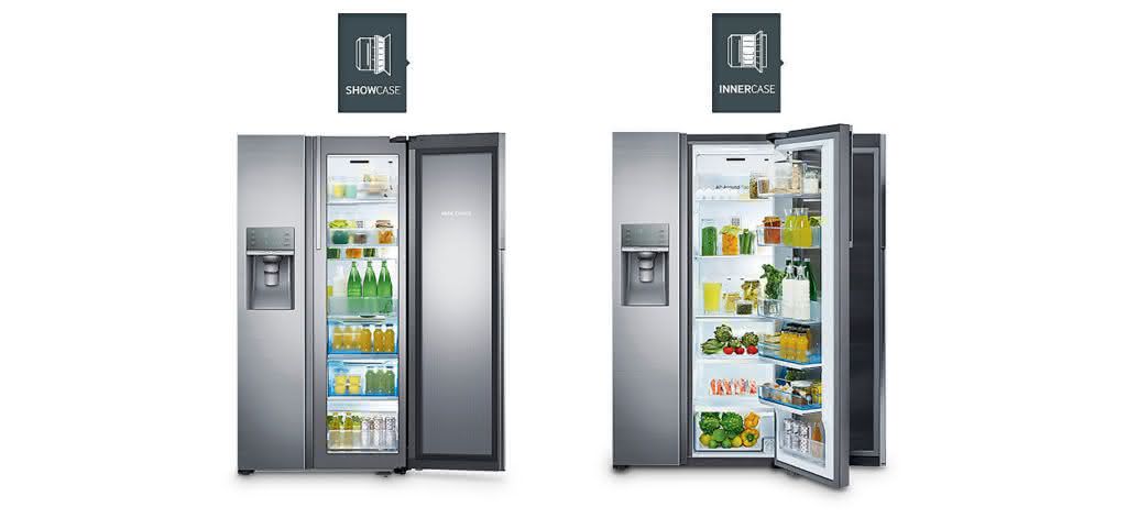Geladeira / Refrigerador Side by Side Food Showcase 765 litros Inox RH77H90507H/AZ - Samsung 110 V 18