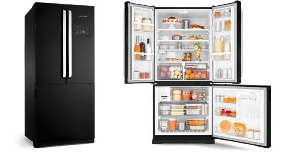 Geladeira / Refrigerador Side by Side Inverse Bottom 540 litros Frost Free Ice Maker Preto - BRO80AEBNA - Brastemp 220 V 4