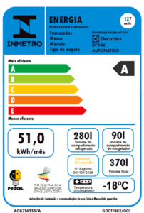 Geladeira / Refrigerador Duplex 370 litros Frost Free Inox Blue Touch DFX42 Electrolux 110 V 13