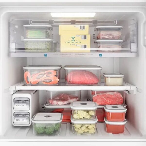 Geladeira / Refrigerador Duplex Electrolux DF56S 474 litros Frost Free Inox 110 V 3