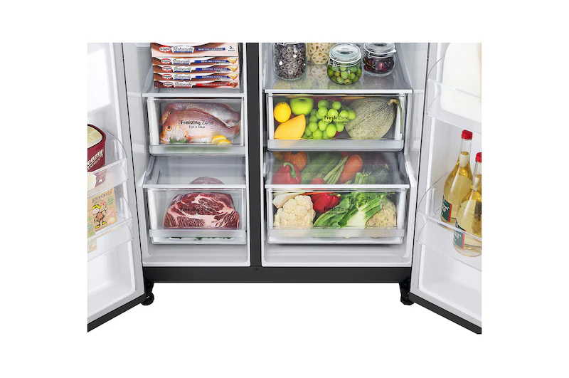 Geladeira LG Smart Inverter Side by Side Cor Black Inox - 220V GC-V257SQV2 5