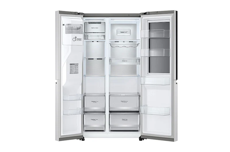 Geladeira Smart LG Frost Free Inverter 635L Side by Side InstaView Craft Ice Inox Look - Imagem 3