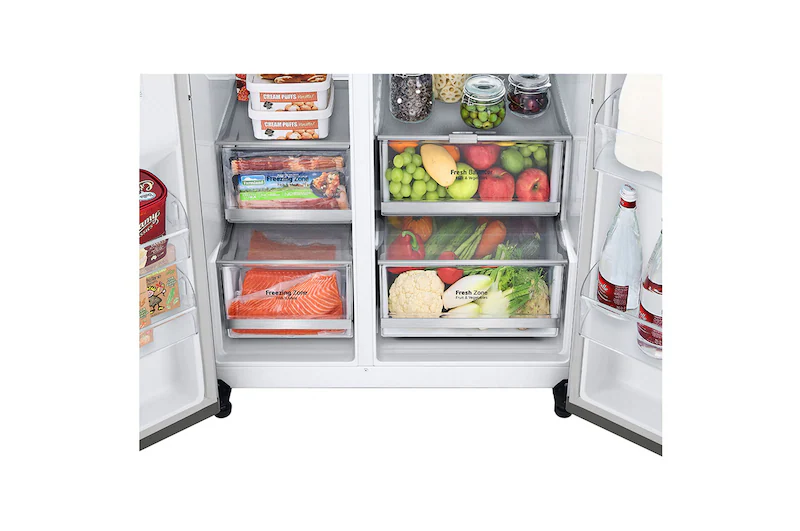 Geladeira Smart LG Frost Free Inverter 635L Side by Side InstaView Craft Ice Inox Look 5