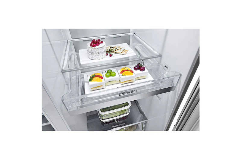Geladeira Smart LG Frost Free Inverter 635L Side by Side InstaView Craft Ice Inox Look - Imagem 7