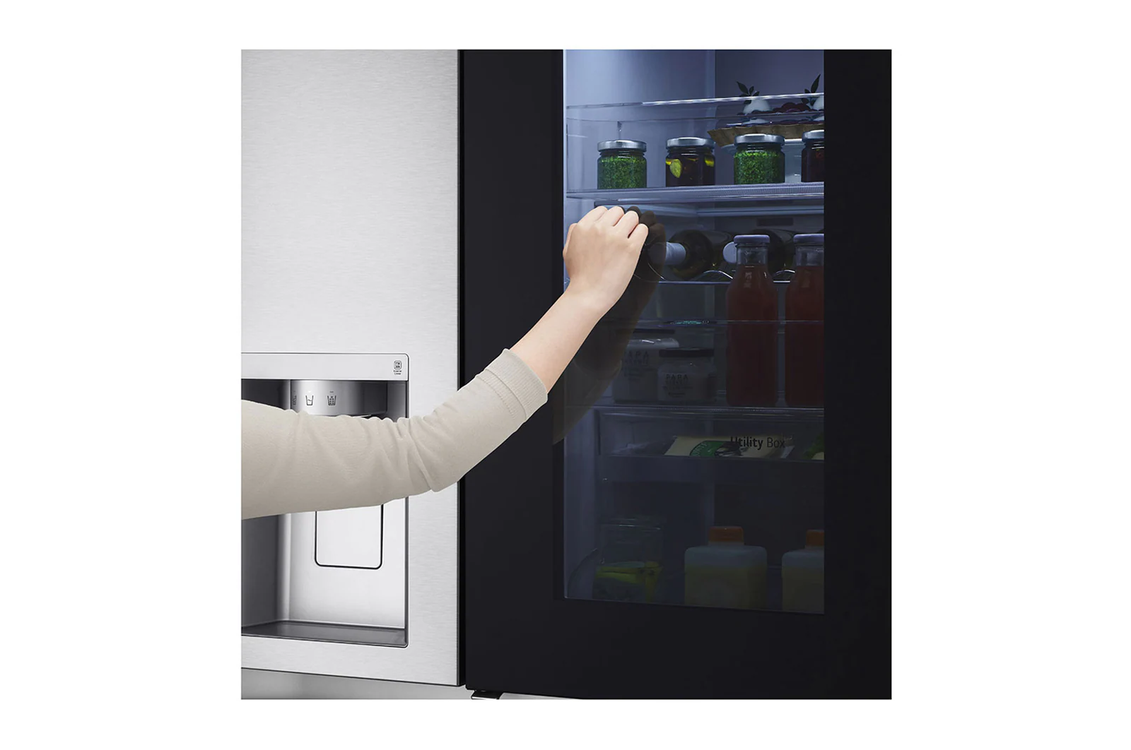 Geladeira Smart LG Frost Free Inverter 635L Side by Side InstaView Craft Ice Inox Look 14