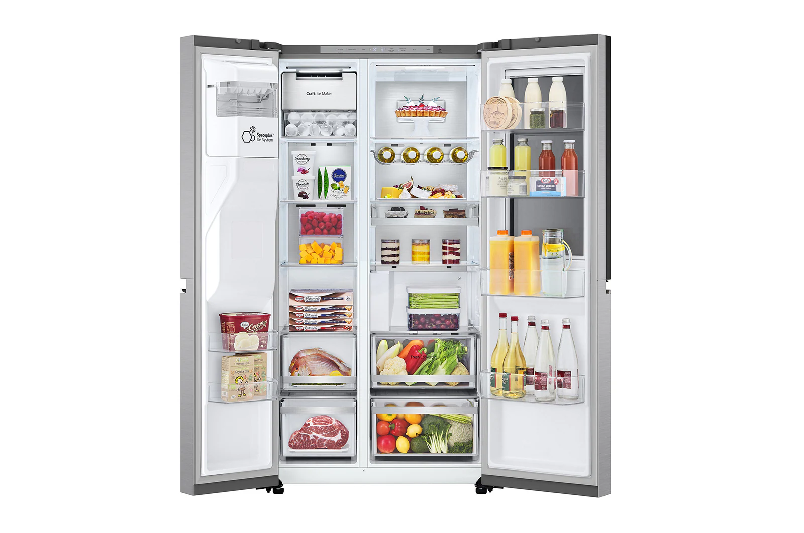 Geladeira Smart LG Frost Free Inverter 628L Side by Side InstaView Bivolt Inox Look 9