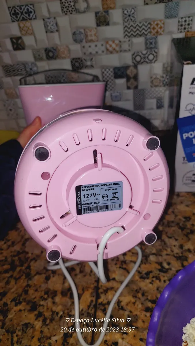 Pipoqueira Elétrica Poplite Bpi01 1200w Vermelha Britânia 10