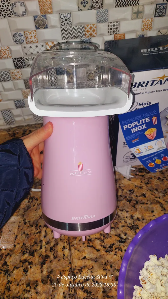 Pipoqueira Elétrica Poplite Bpi01 1200w Vermelha Britânia 14
