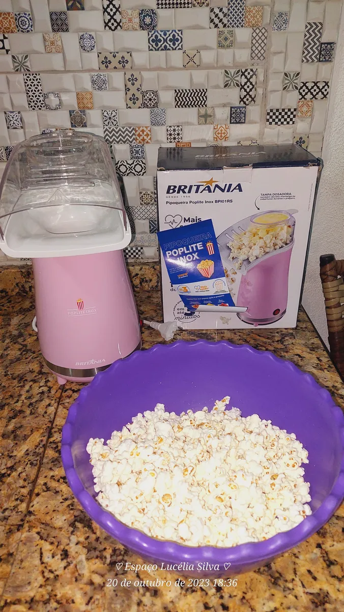 Pipoqueira Elétrica Poplite Bpi01 1200w Vermelha Britânia 16