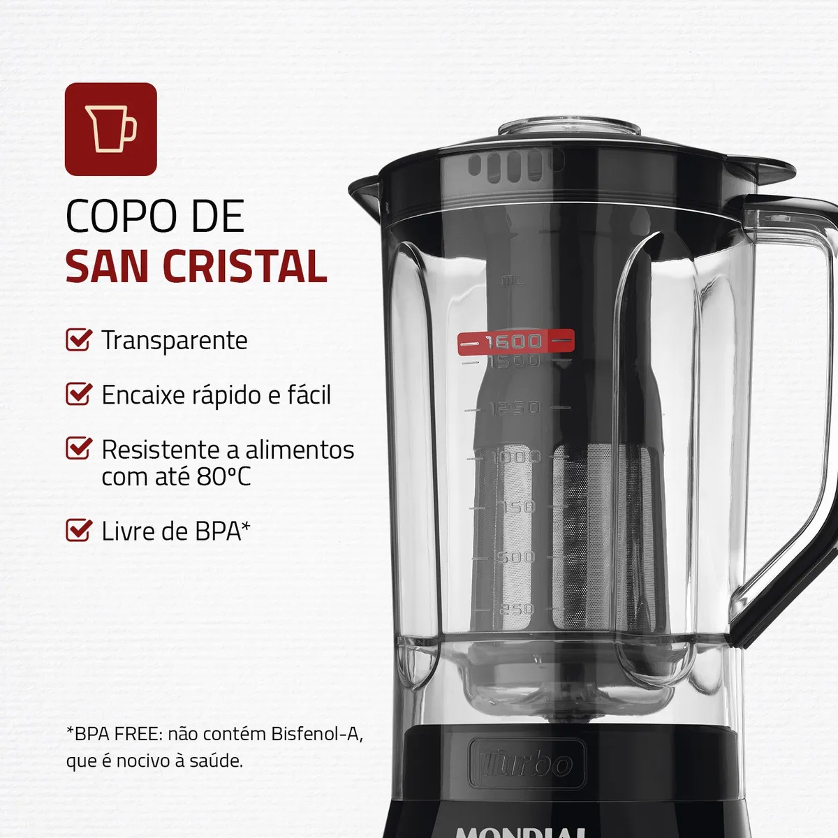 Liquidificador Turbo Power Mondial 550W - L-99 FB 7