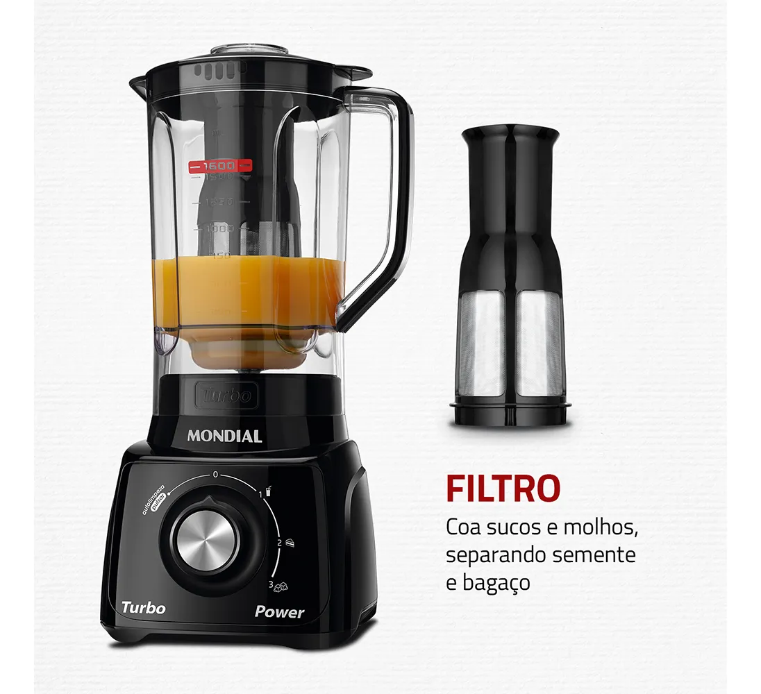 Liquidificador Turbo Power Mondial 550W - L-99 FB 8