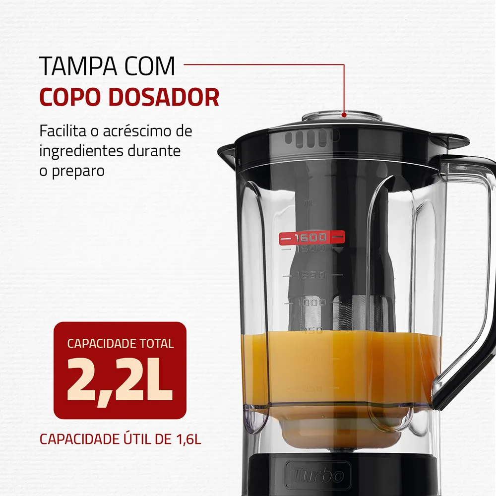 Liquidificador Turbo Power Mondial 550W - L-99 FB 9