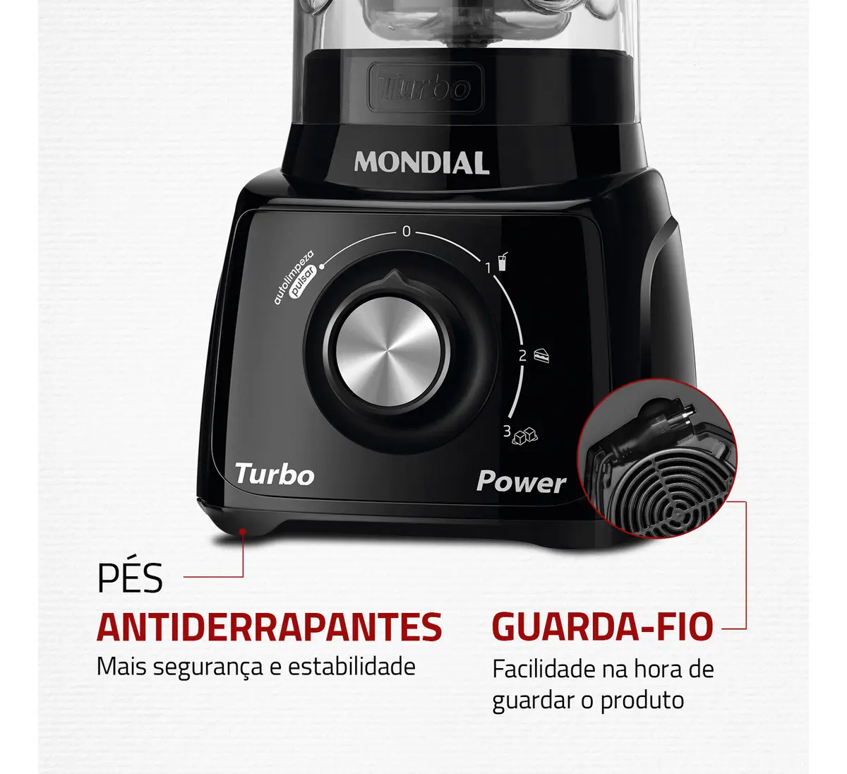Liquidificador Turbo Power Mondial 550W - L-99 FB 11