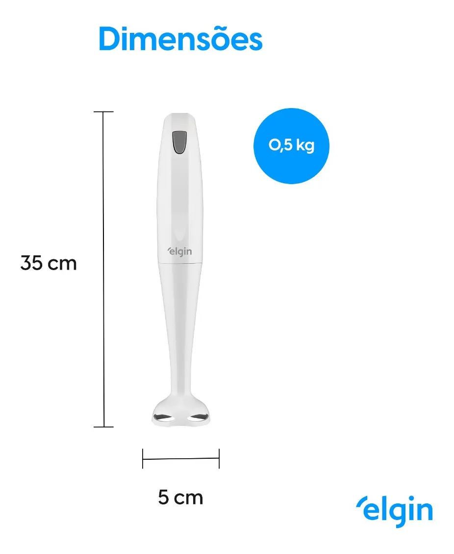 Mixer De Mão Portátil Branco 200w Com Copo 700ml MIX1002 Elgin 7