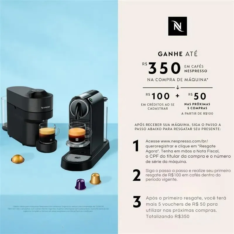 Cafeteira Nespresso Essenza Mini Preta 8