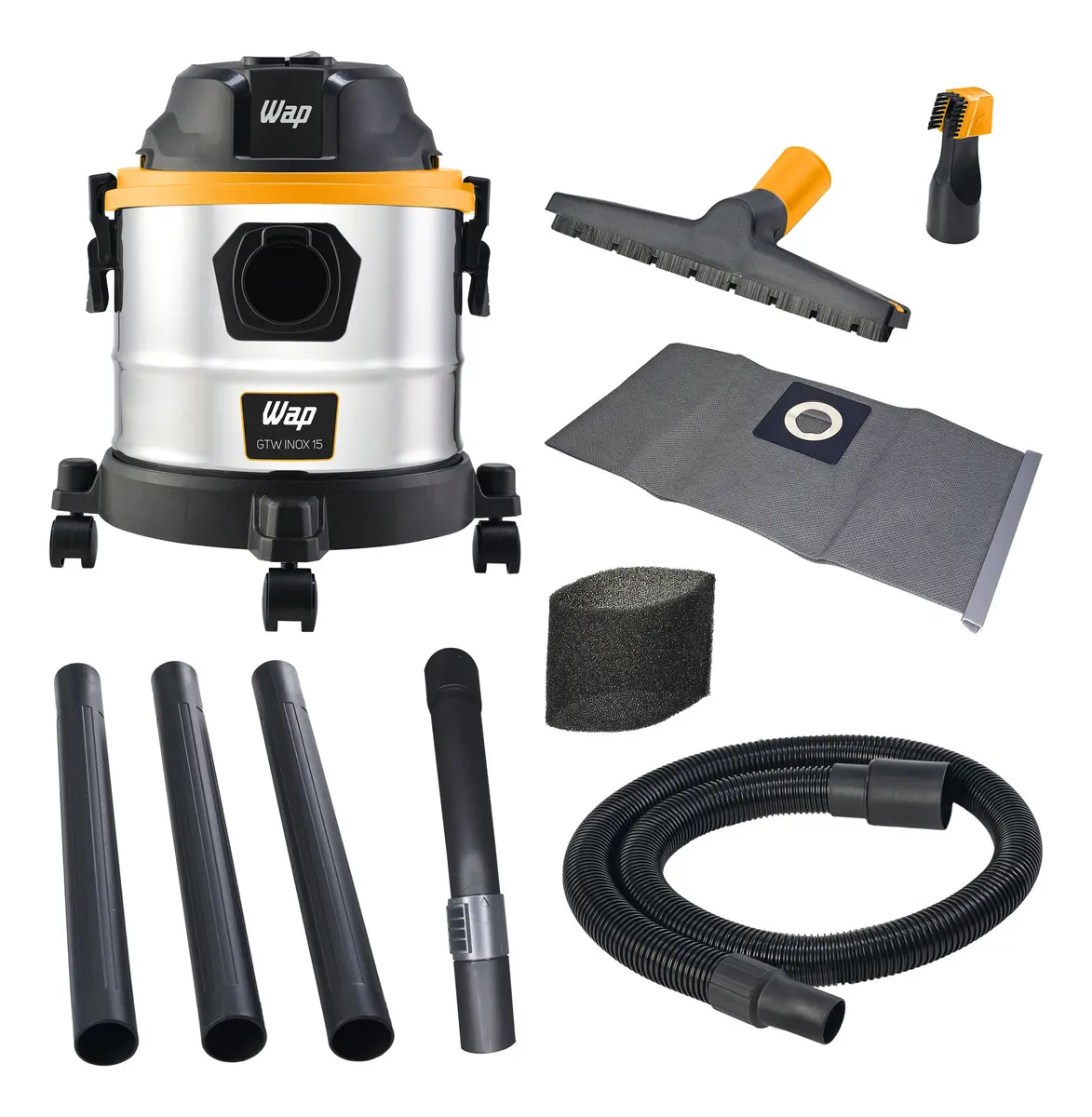 Aspirador de Pó e Água WAP GTW Inox 15 Barril 1700W 6