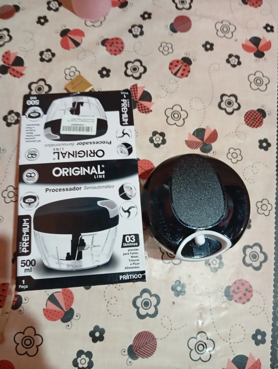 Mini Processador e Triturador de Alimentos Alho Cebola 500ml 11