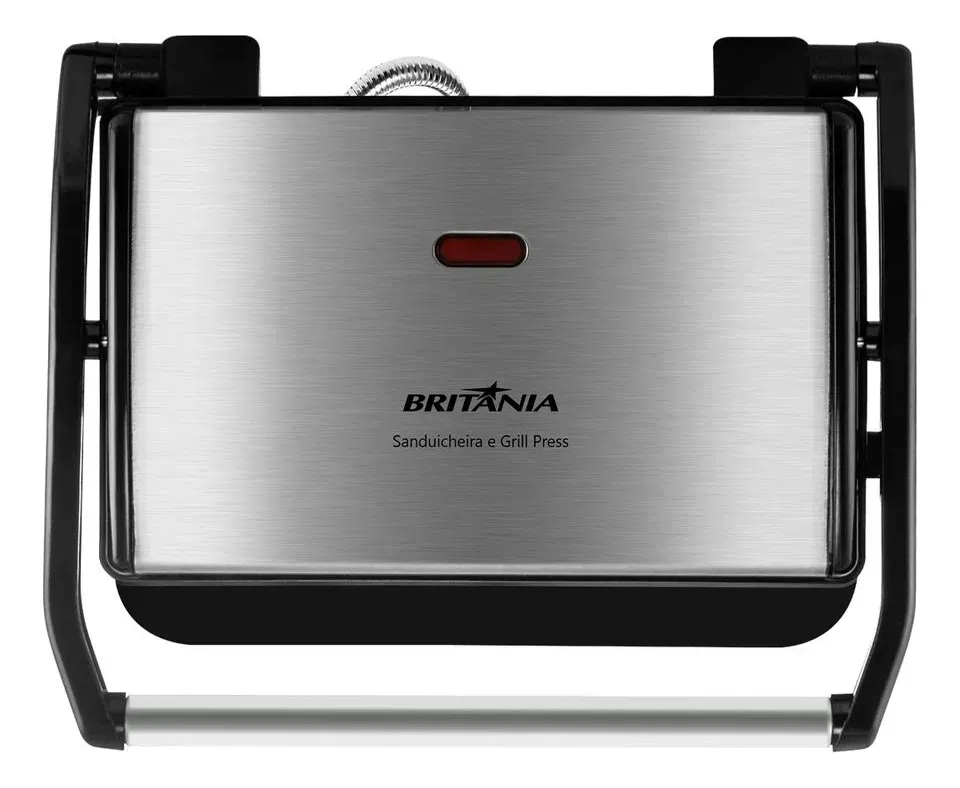Sanduicheira Elétrica Britânia Press BGR27I Preto Inox 6