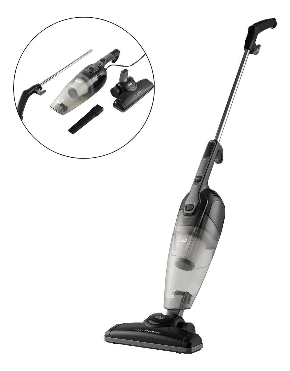 Aspirador de Pó Vertical 3 em 1 WAP Silent Speed Max 1350W 12