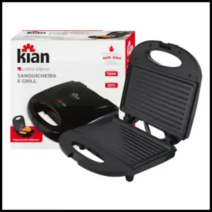 Sanduicheira Grill 2 em 1 Kian 750W Preta