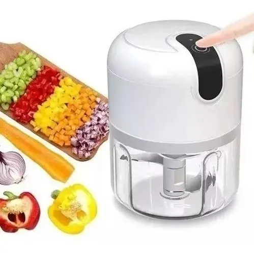 Mini Processador Moedor Elétrico Alho Sem Fio 250ml