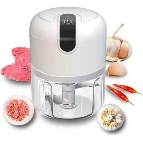 Mini Processador Moedor Elétrico Alho Sem Fio 250ml 10