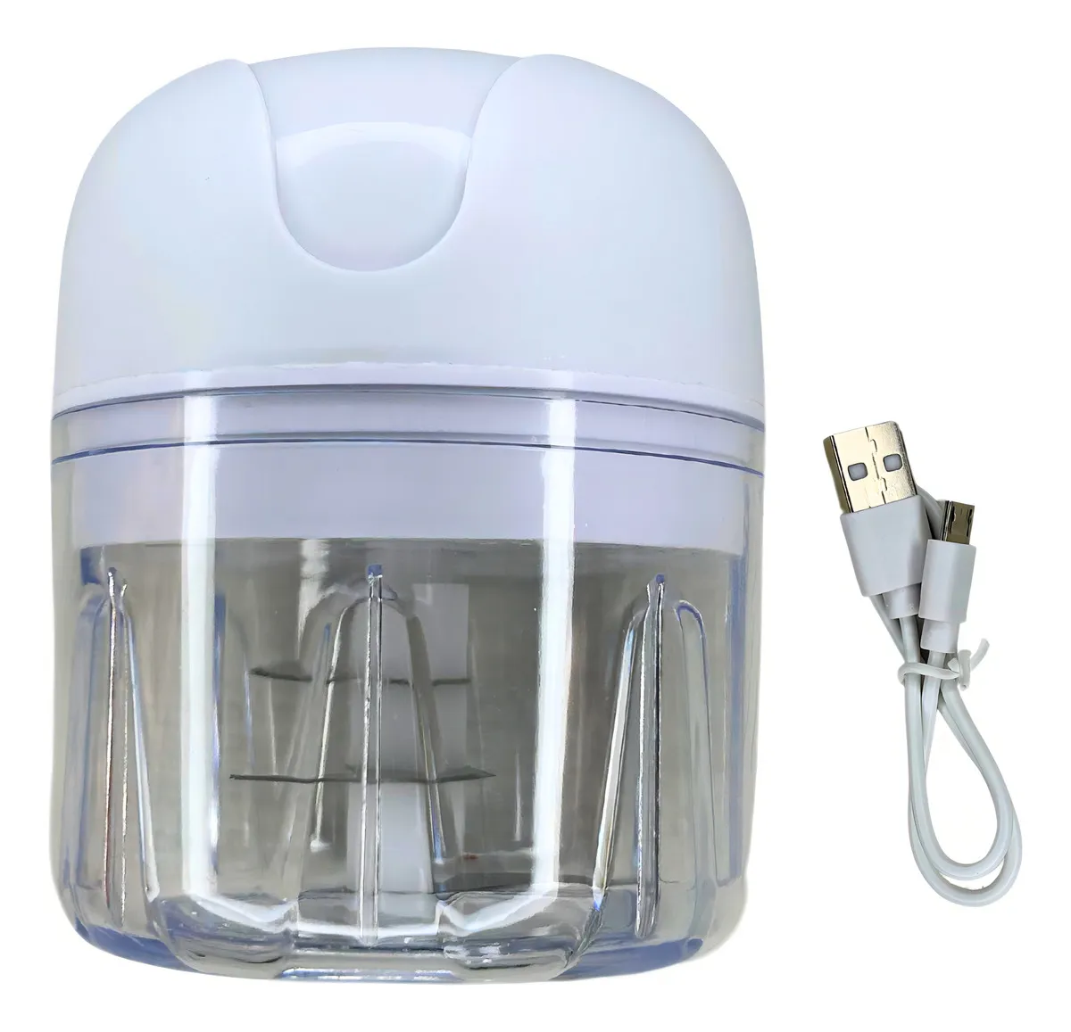 Mini Processador Moedor Elétrico Alho Sem Fio 250ml 11