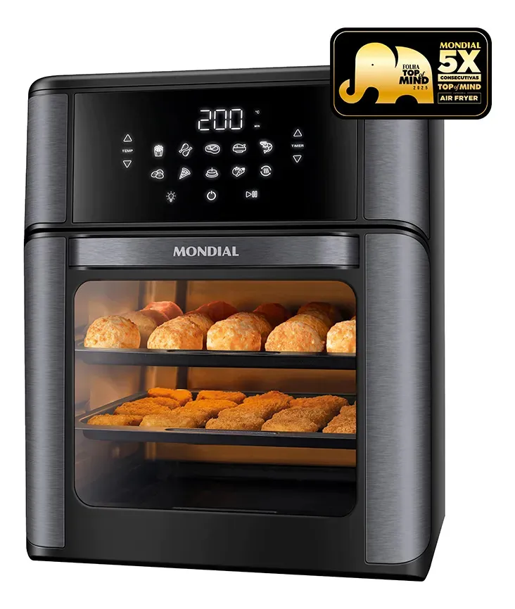 Fritadeira Air Fryer Forno Oven 12 Litros Mondial AFON-12L-BG