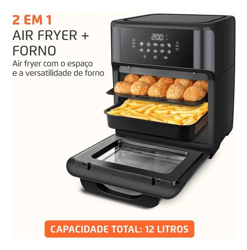 Fritadeira Air Fryer Forno Oven 12 Litros Mondial AFON-12L-BG 6