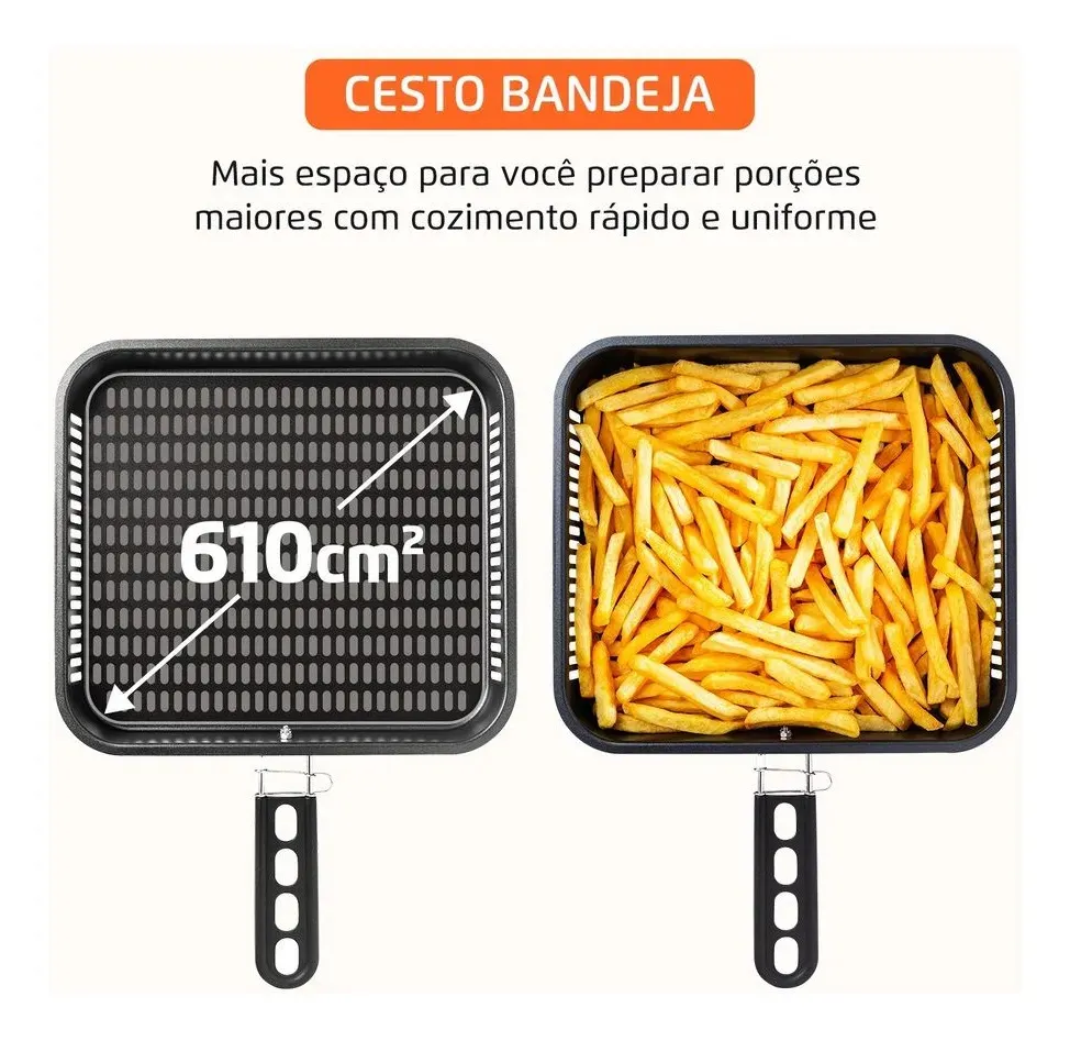Fritadeira Air Fryer Forno Oven 12 Litros Mondial AFON-12L-BG 8