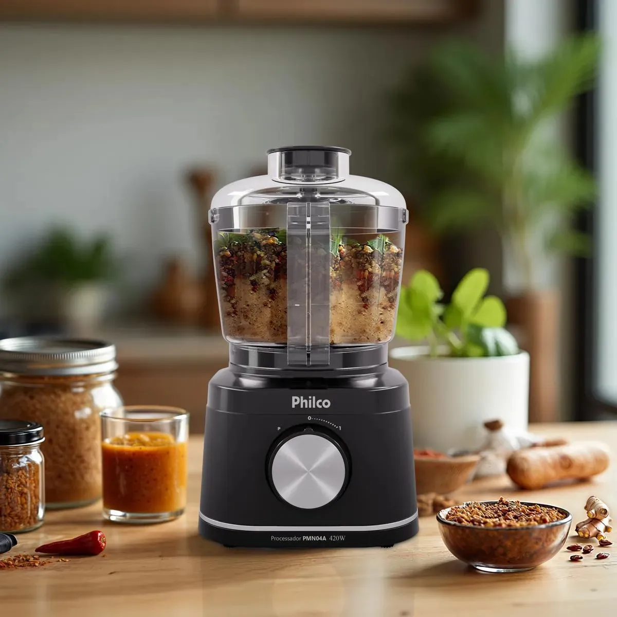 Processador de Alimentos Philco Compacto 420W 500ml PMN04A 1