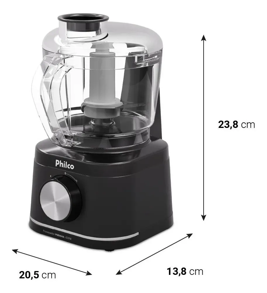 Processador de Alimentos Philco Compacto 420W 500ml PMN04A 5