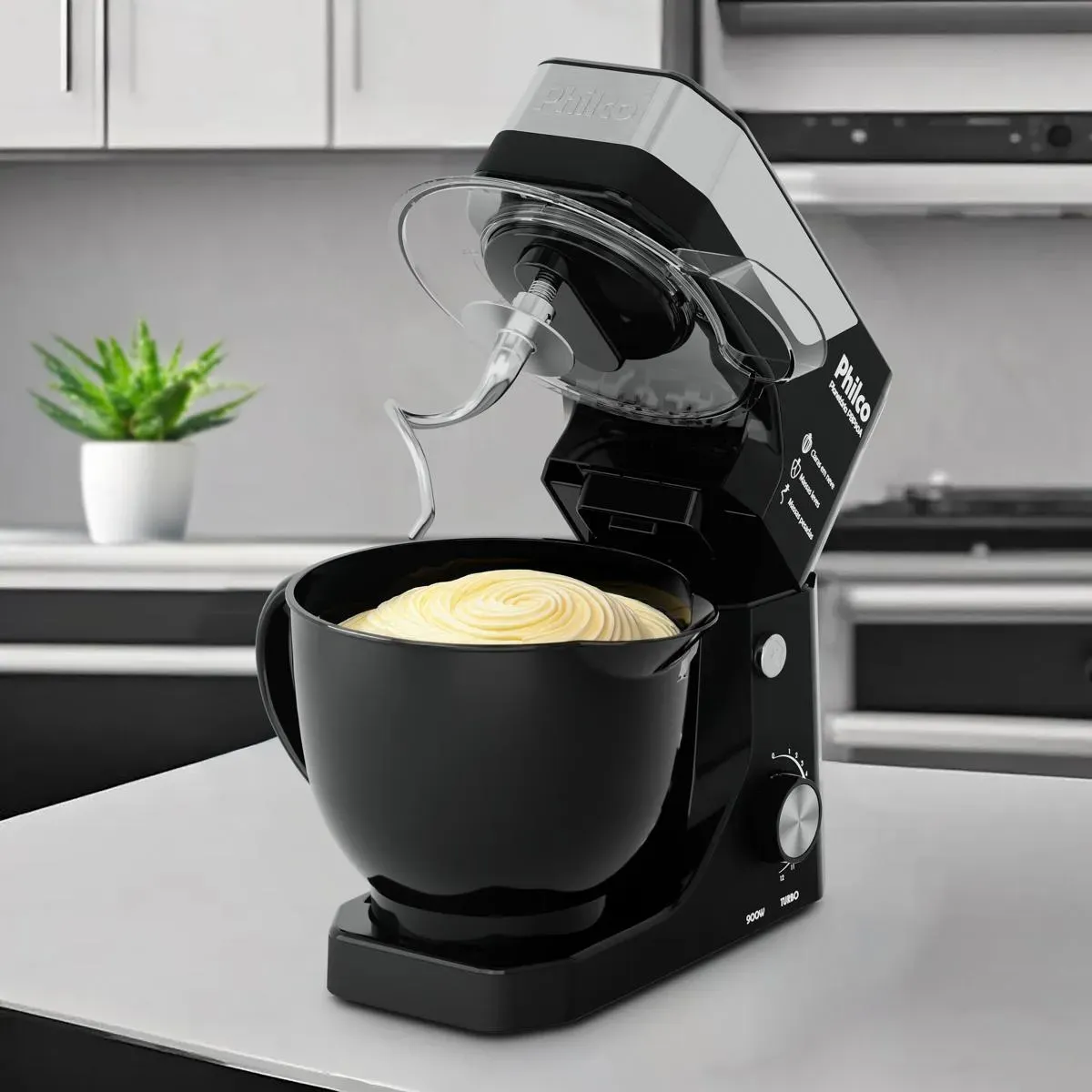 Batedeira Planetária Philco 900W 5L Branca 12 Velocidades Turbo PBP90A 1