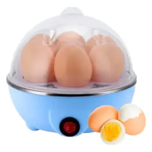 Cozedor de Ovos Elétrico 3 em 1 Portátil Para 7 Ovos Azul Star House