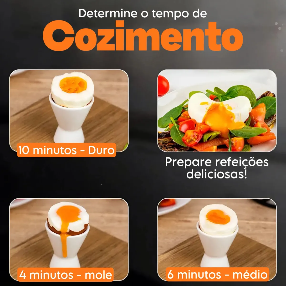 Cozedor de Ovos Elétrico 3 em 1 Portátil Para 7 Ovos Azul Star House 10