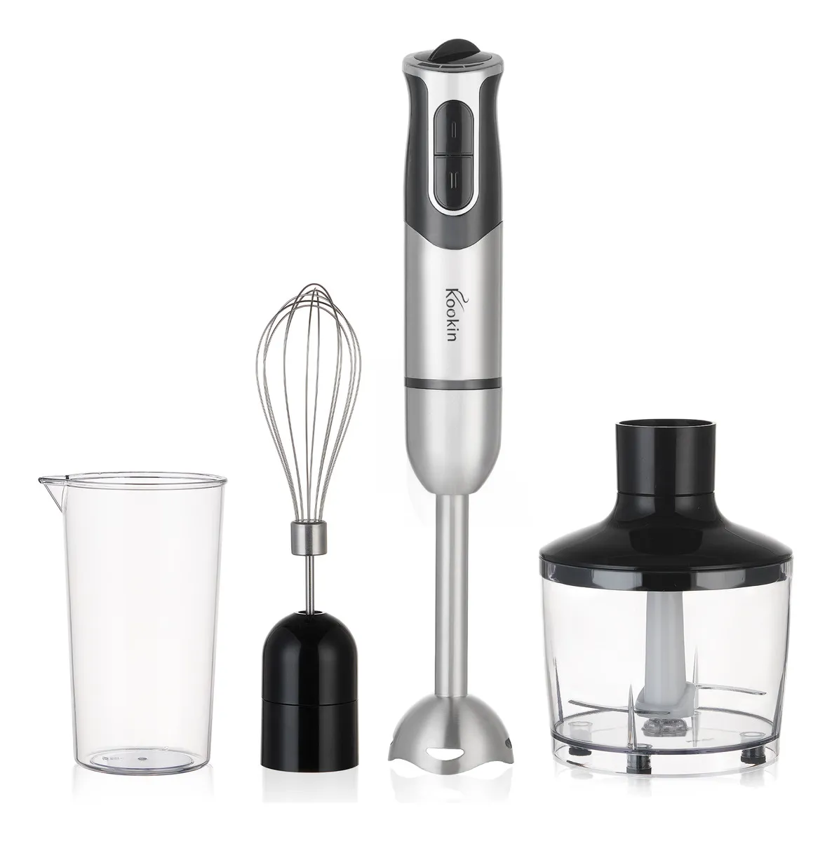 Mixer de Mão Kookin Power Inox 3 em 1 800W 8 Velocidades Turbo