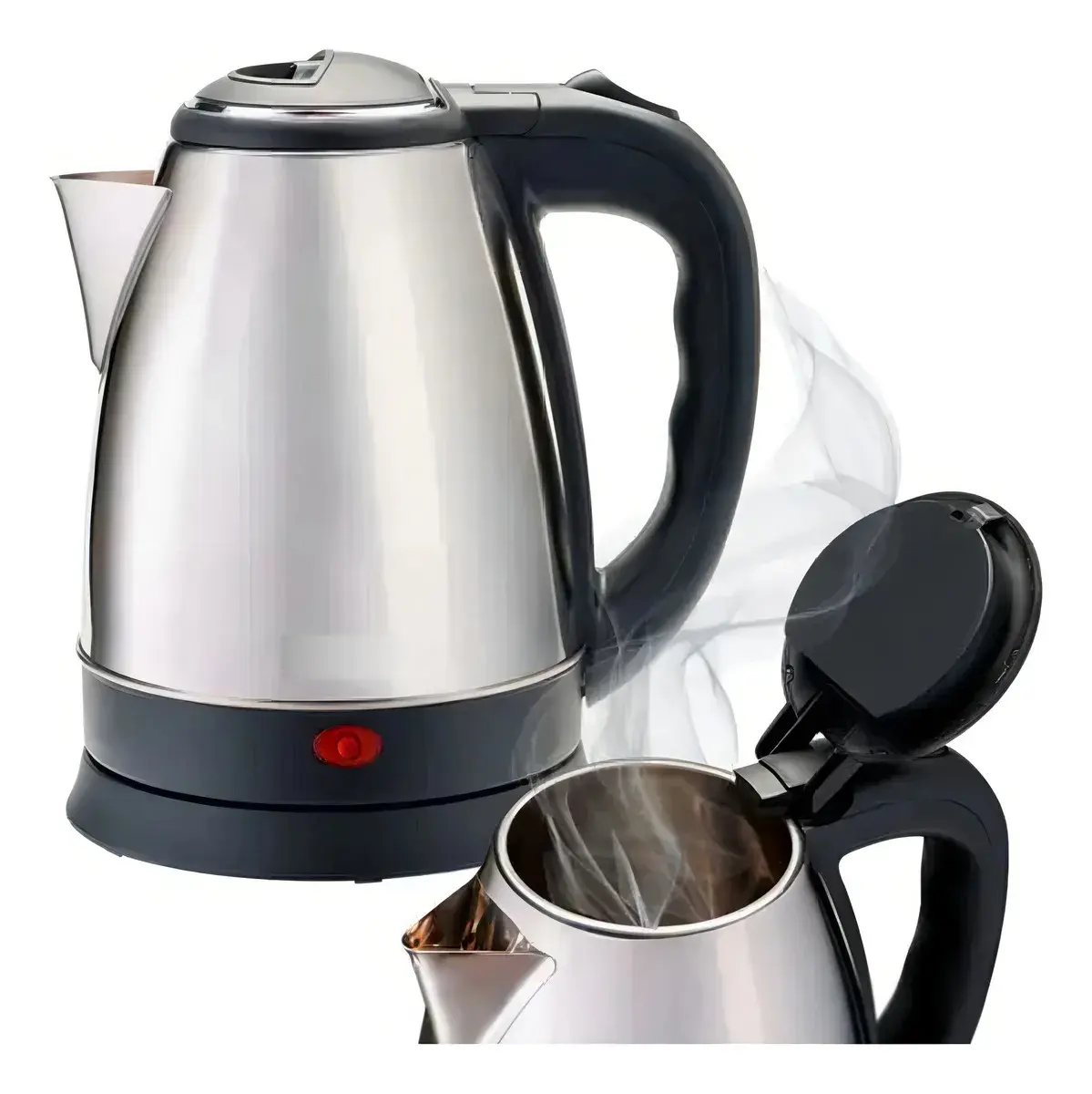 Chaleira Elétrica Inox 1,8L 1000W Aquecimento Rápido Automática Mundilar 12