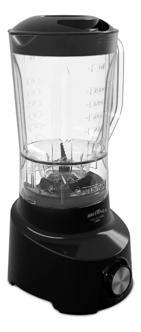 Liquidificador Britânia Diamante 1100 2,6L 600W 4 Velocidades Preto 9
