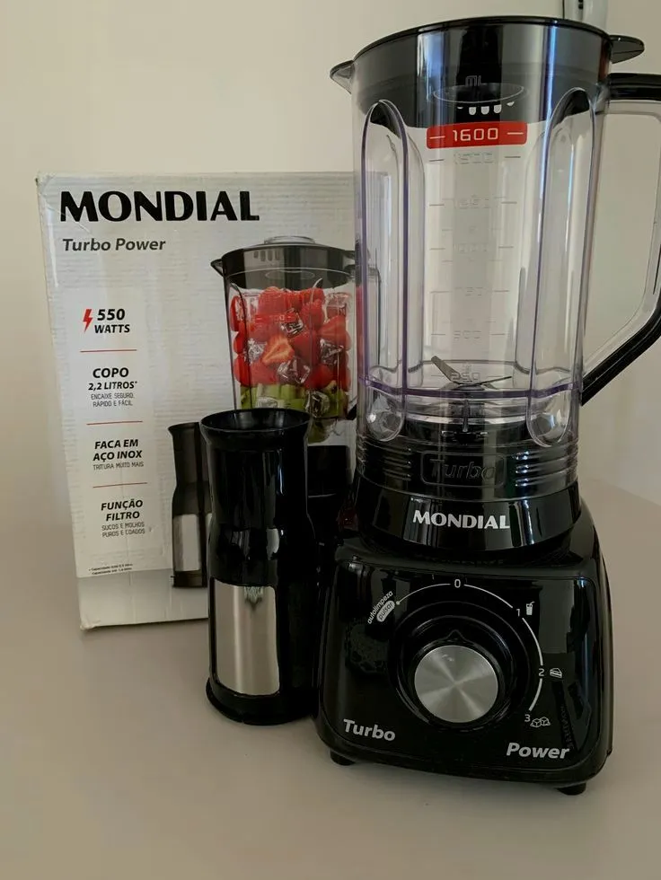 Liquidificador Britânia Diamante 1100 2,6L 600W 4 Velocidades Preto 12