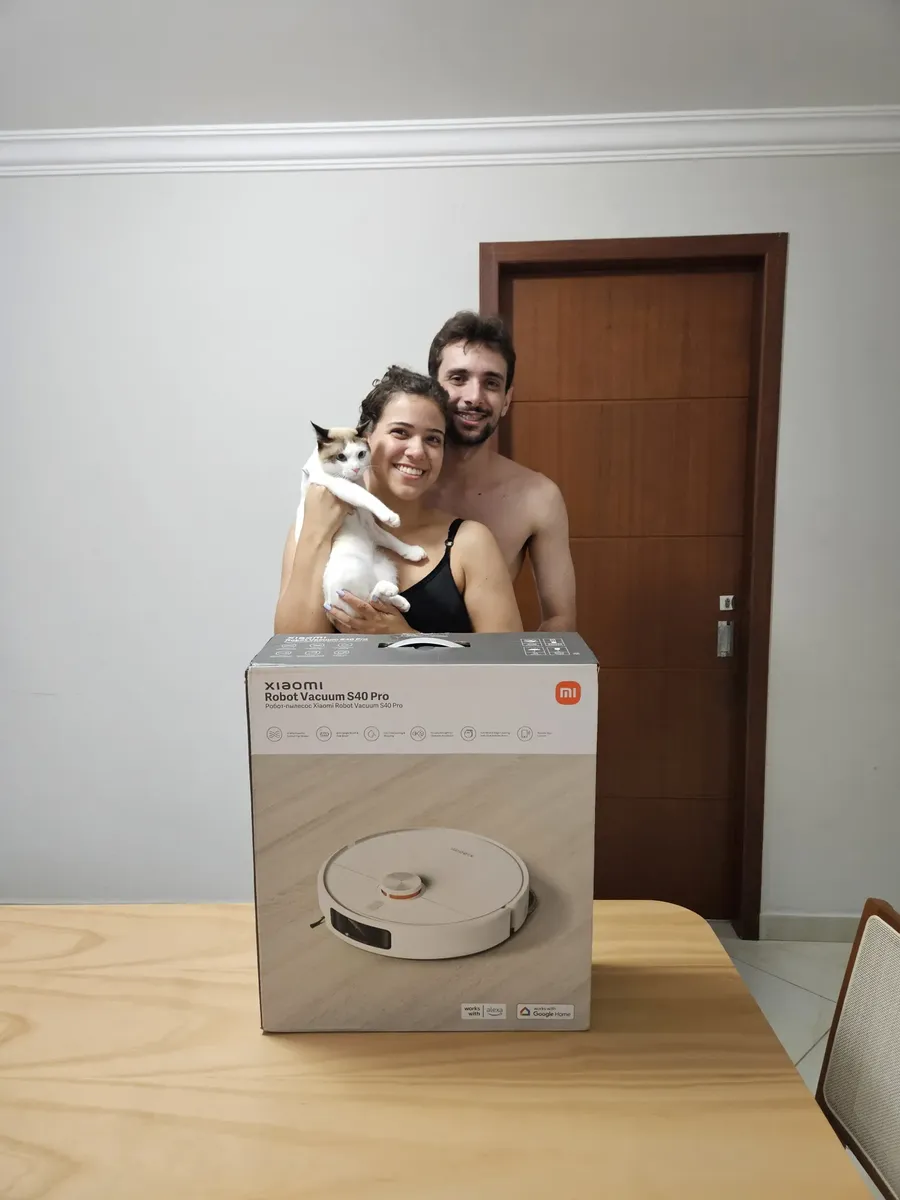 Robô Aspirador Xiaomi S40 Pro 15000Pa Alexa Google Branco BIVOLT 20