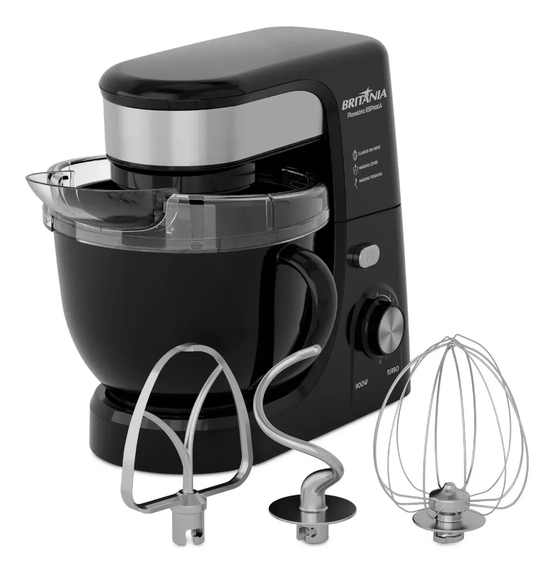Batedeira Planetária Britânia BBP900A 900W Preta