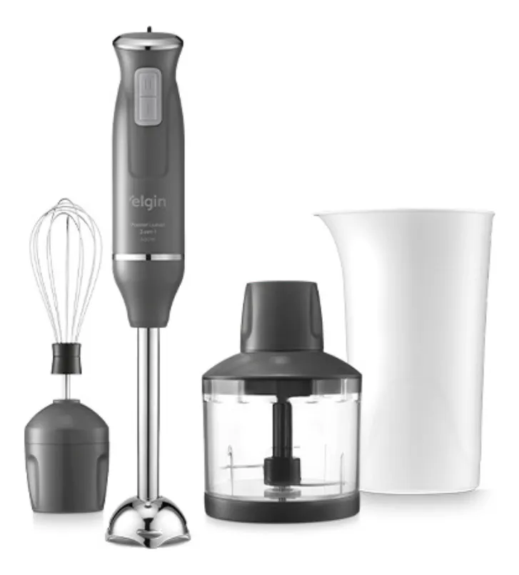 Elgin Mixer Power Inox Lunar 3 em 1 600W Cinza 220V