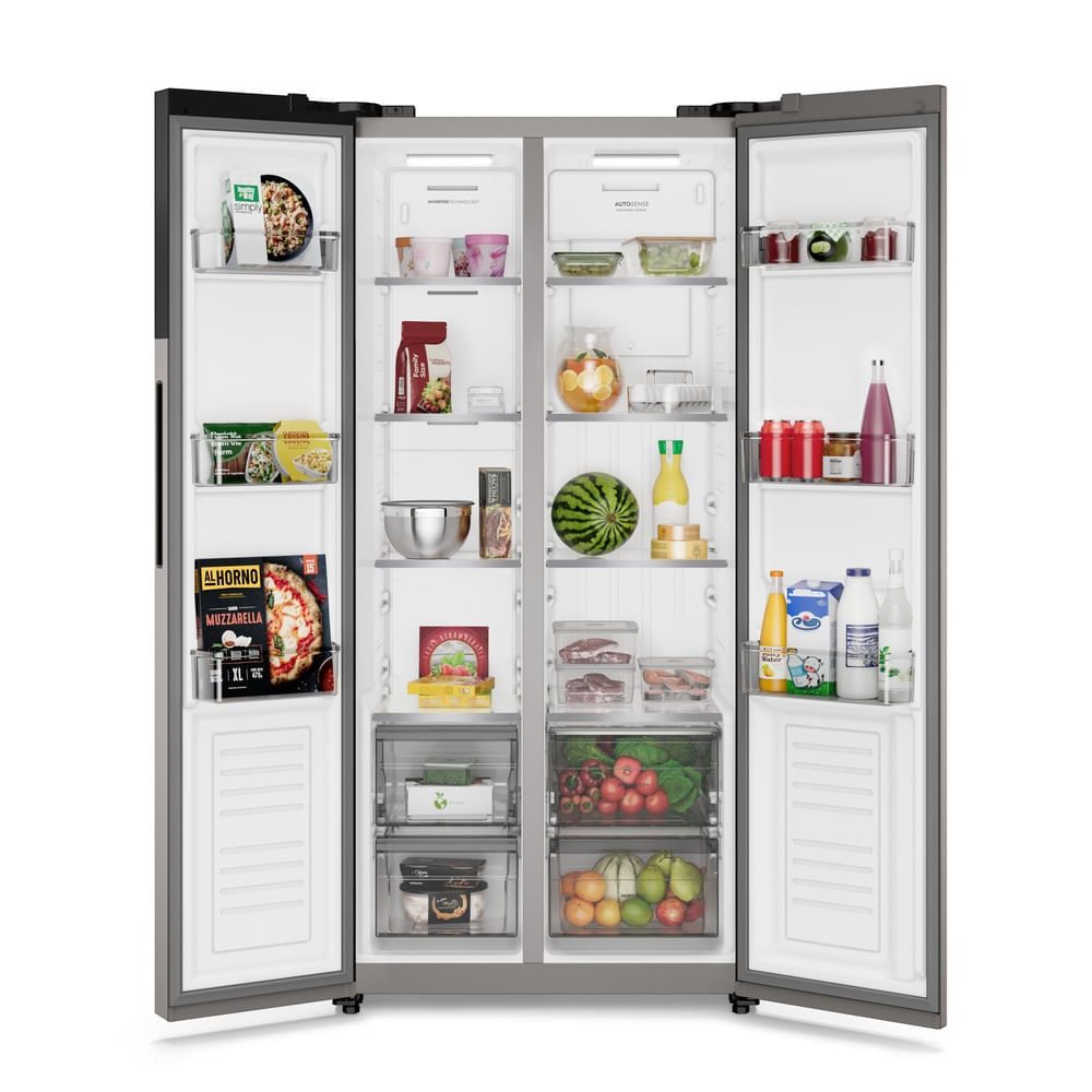 Geladeira Electrolux Side By Side 431L TasteGuard Inverter Efficient Inox (ES40S) 3