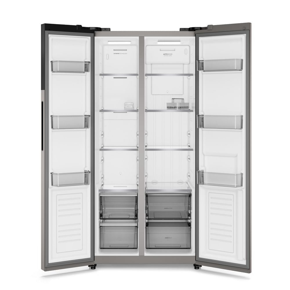 Geladeira Electrolux Side By Side 431L TasteGuard Inverter Efficient Inox (ES40S) 4