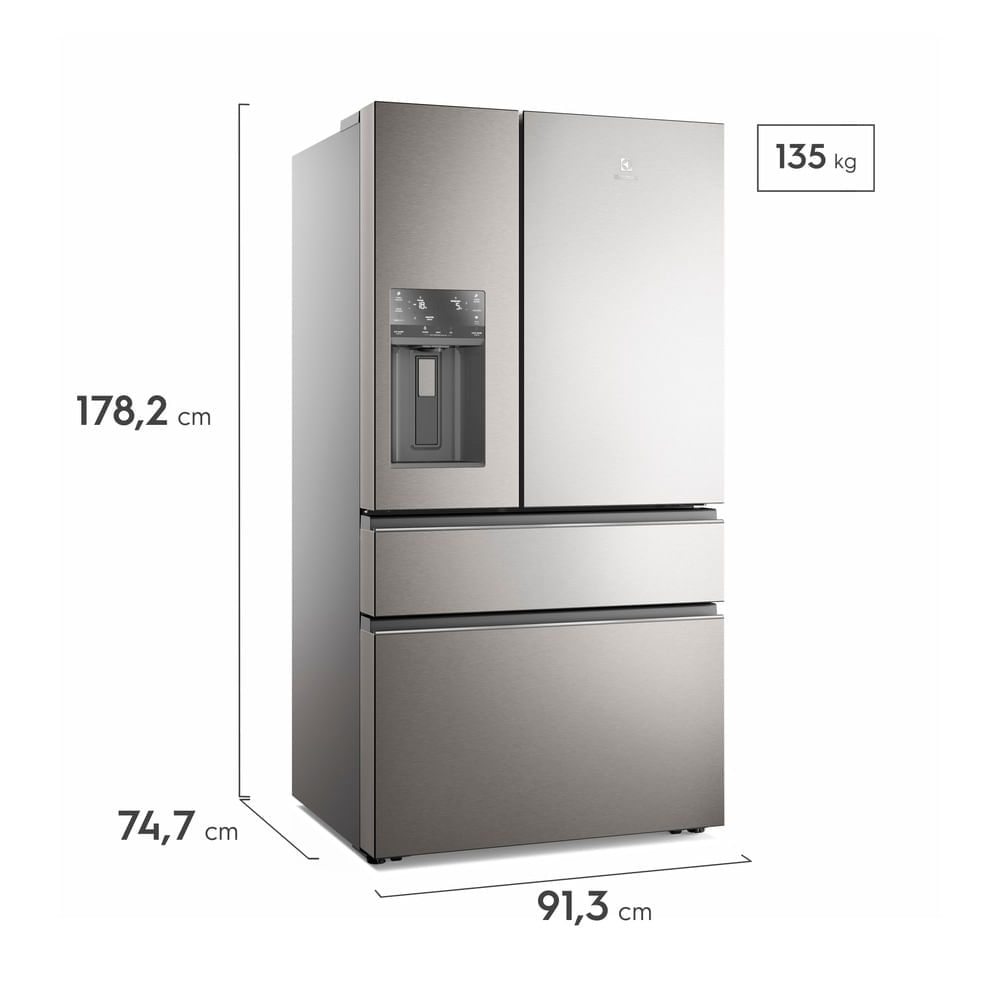 Geladeira Electrolux French Door 617L IceMax FlexiSpace TasteGuard Inverter Inox Look com WiFi (IM9CS) 2